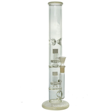 2 Showerhead Ice Catcher Glass Water Pipe for Smoking (ES-GB-438)